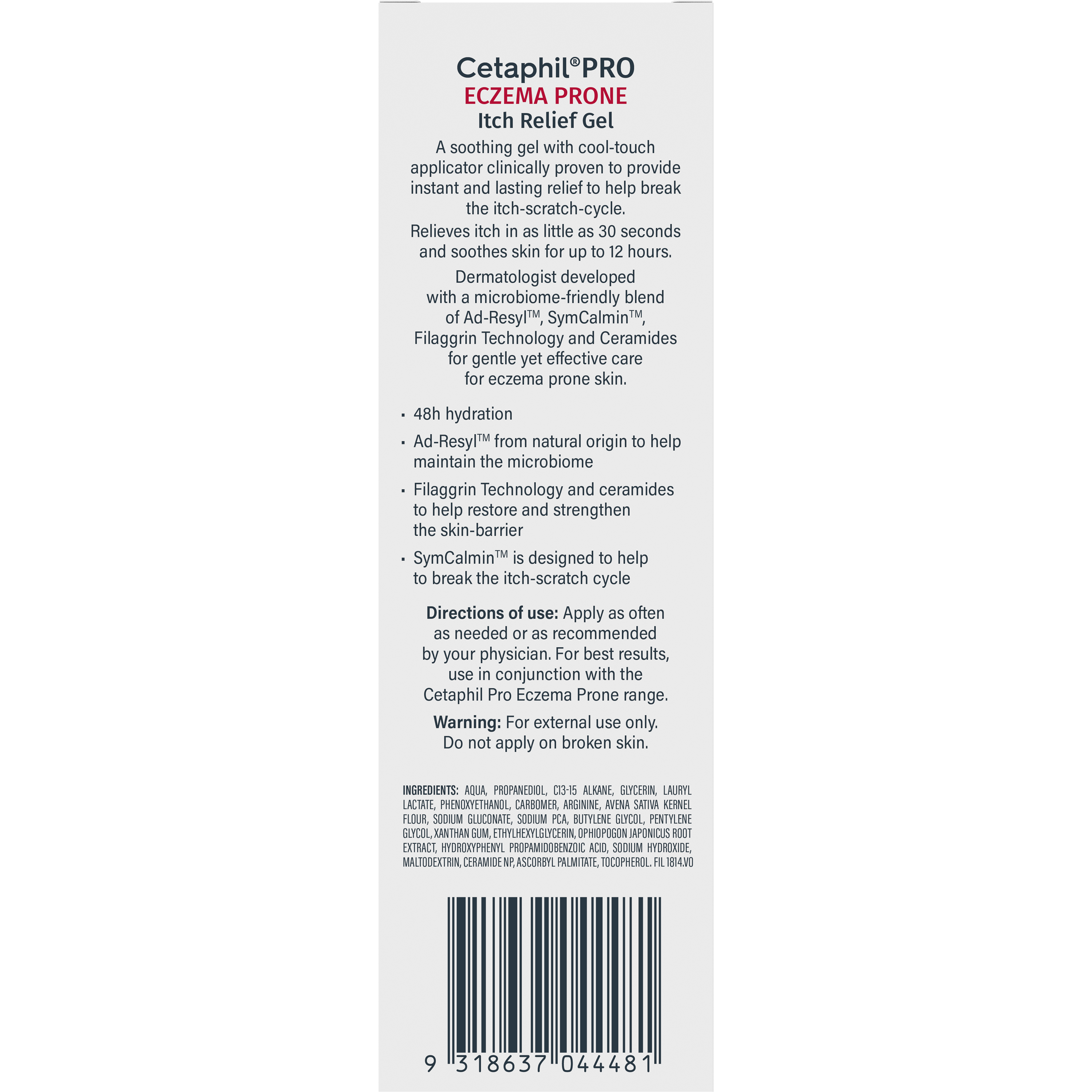 Cetaphil Pro Eczema Prone Itch Relief Gel