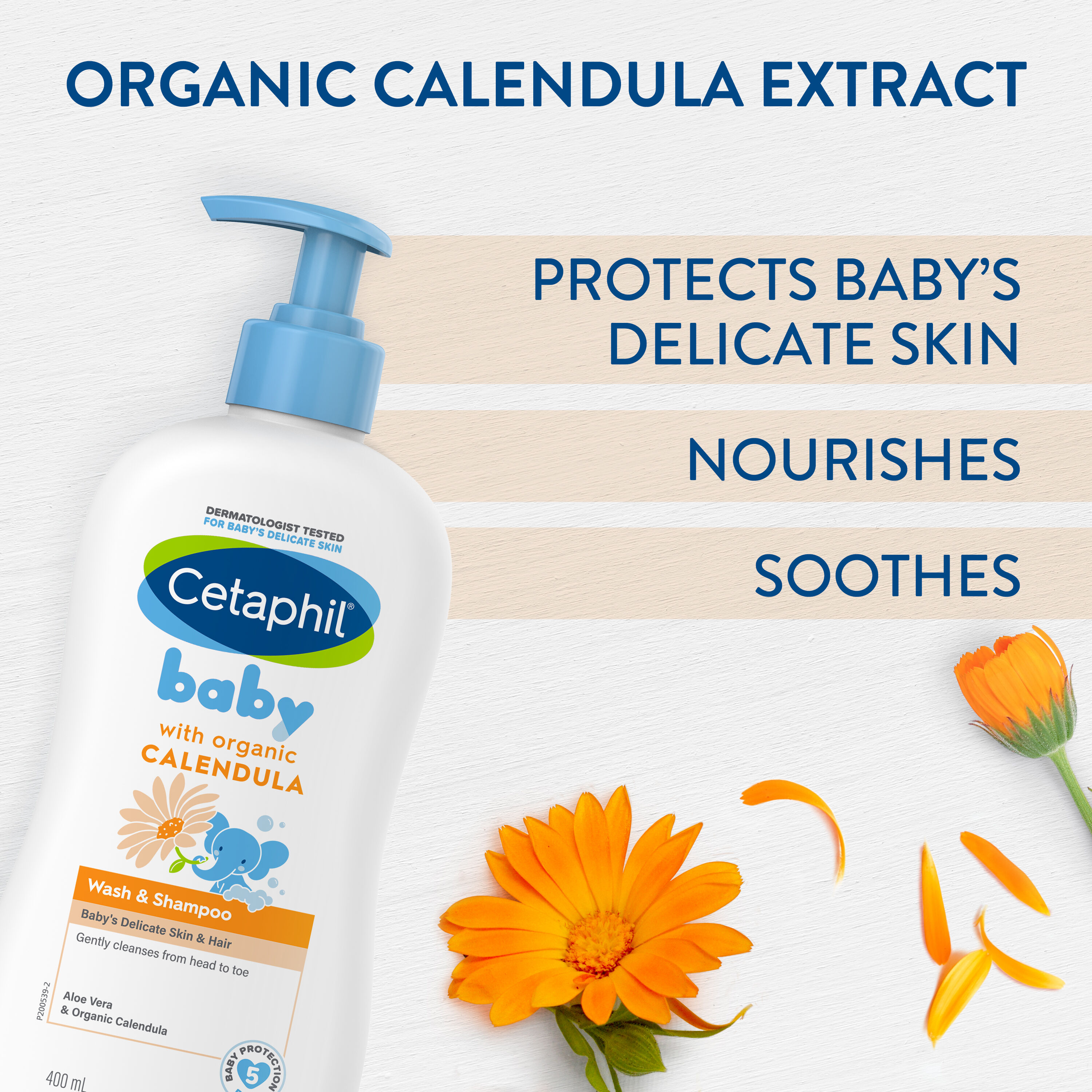 Baby Wash & Shampoo with Organic Calendula