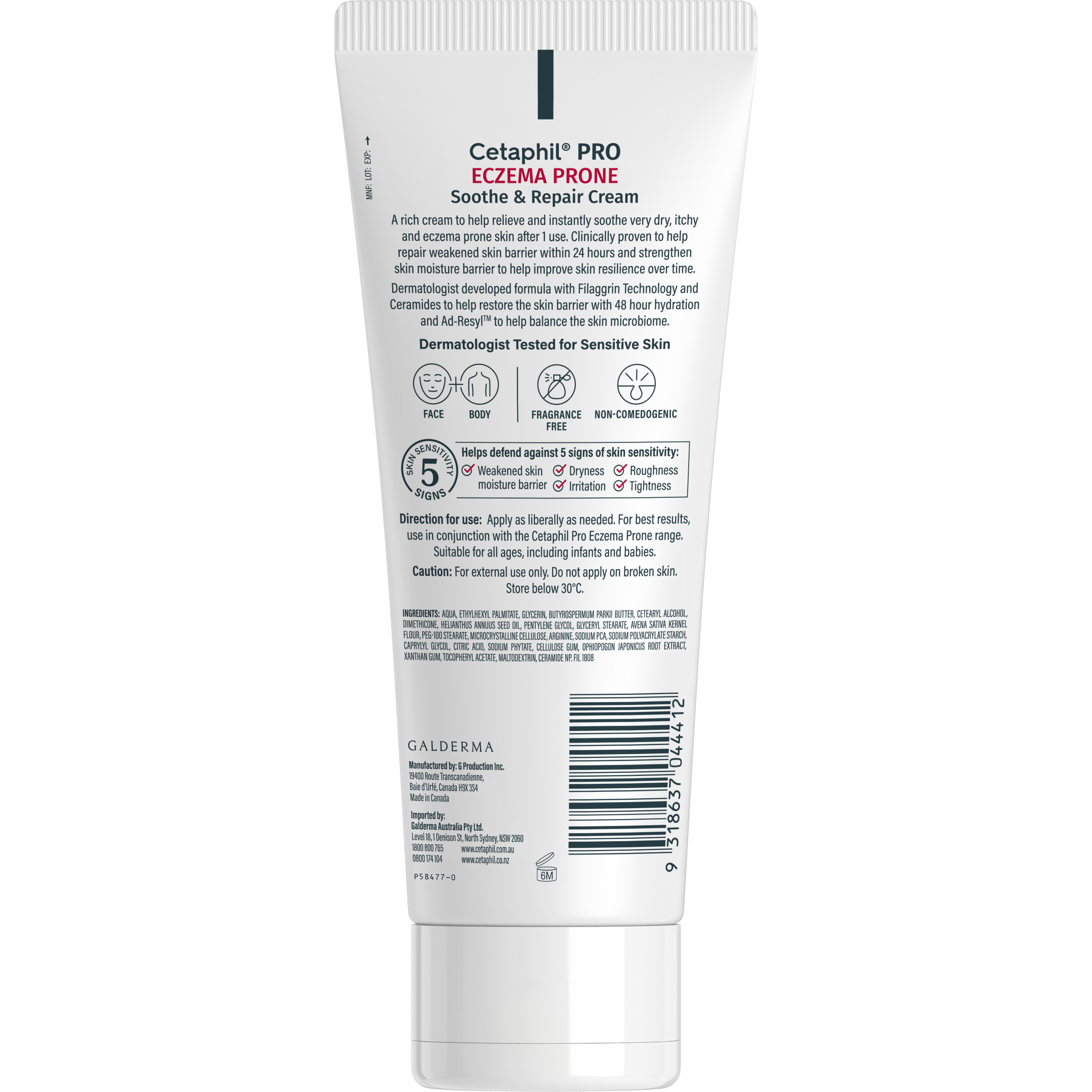 Cetaphil Pro Eczema Soothe & Repair Cream