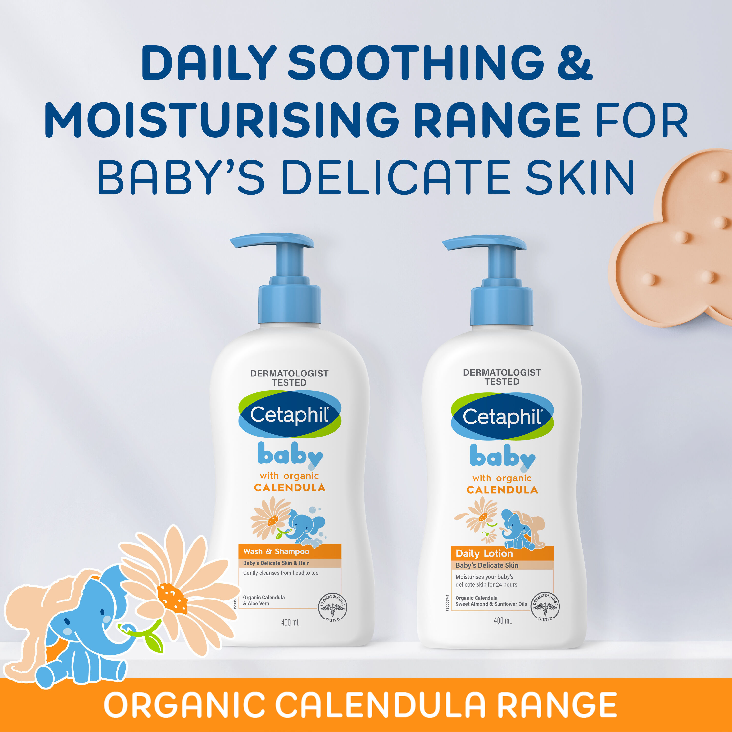 Baby Wash & Shampoo with Organic Calendula