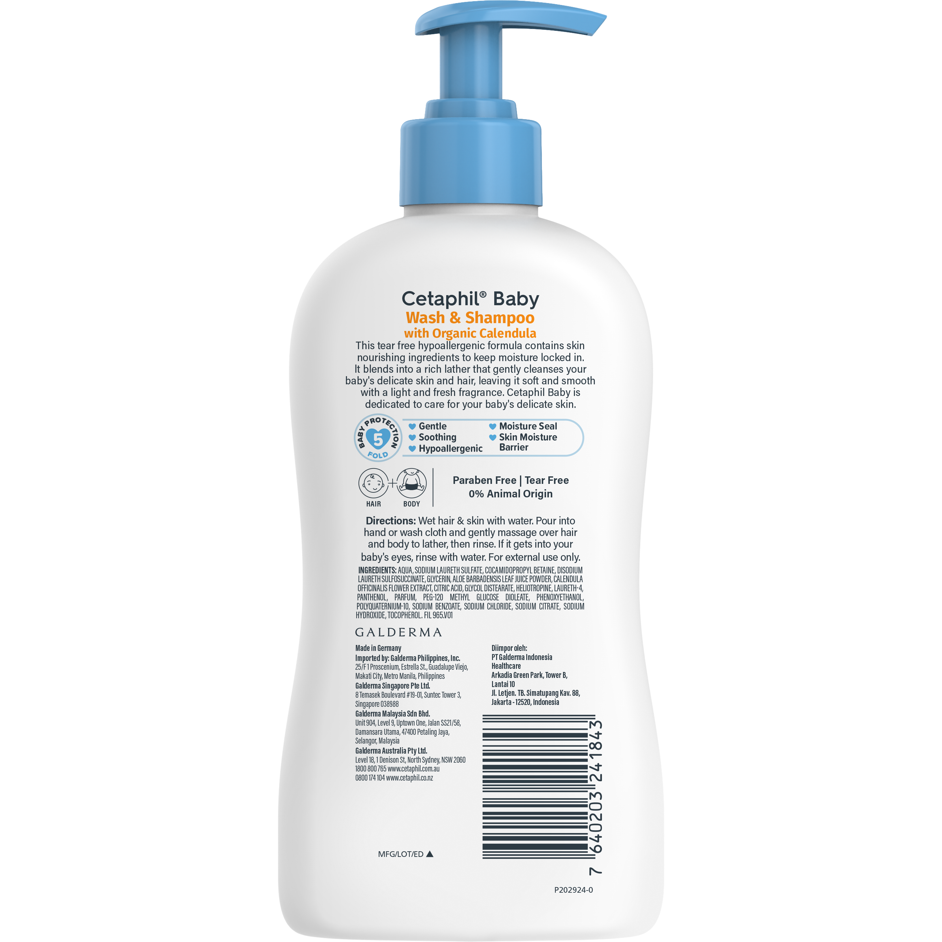 Baby Wash & Shampoo with Organic Calendula